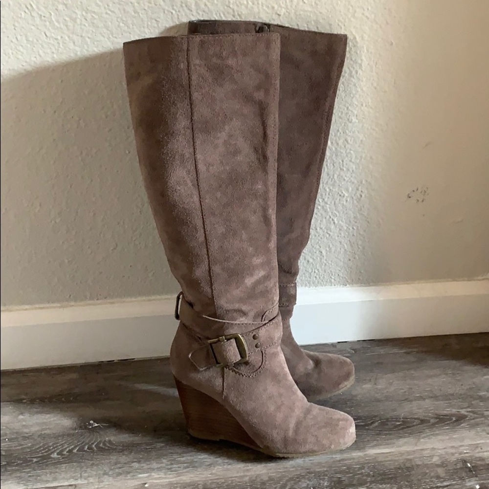 Sole society brown suede boot